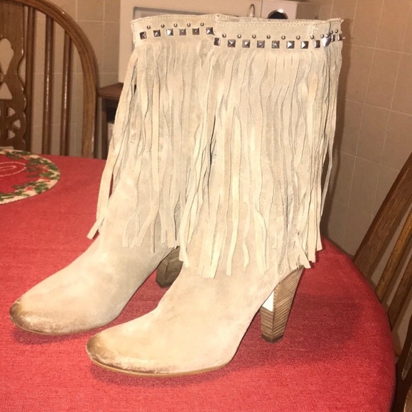 Valentina Calzature Shoes - Distressed Fringed Boots